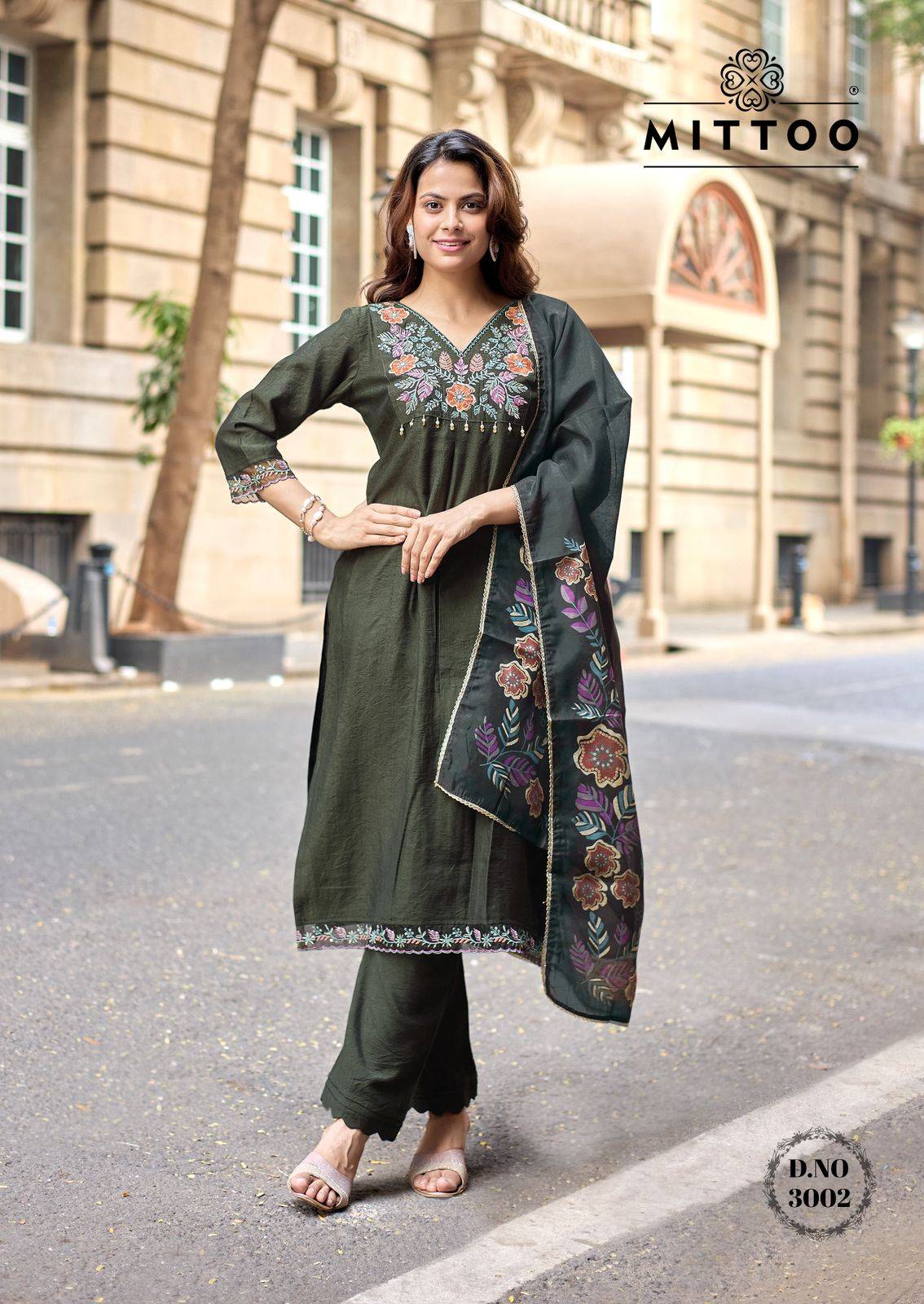 Aarzoo By MITTOO 3001 To 3006 Series Beautiful Festive Suits Colourful Viscose Weaving Stitched Dresses At Wholesale Price